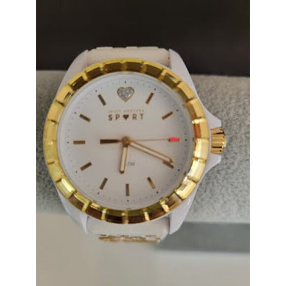 Juicy Couture Sport Women's Watch with Gold Tone Jeweled Bezel Animal Print Band - Picture 8 of 9